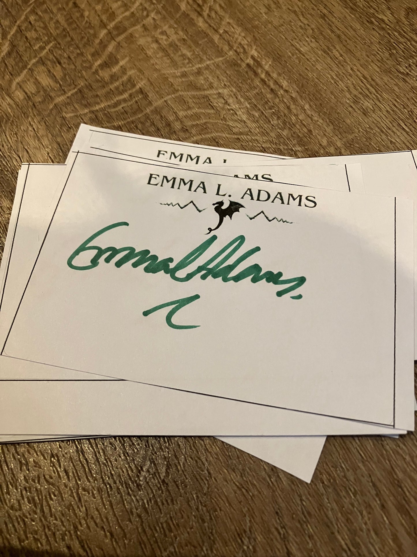 Signed Bookplate (Emma L. Adams)