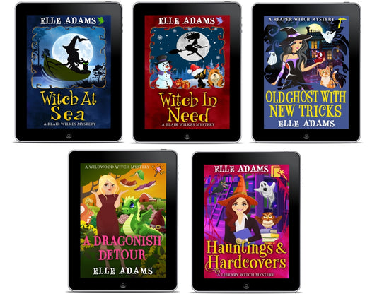 Witch at Sea, Witch in Need, Old Ghost with New tricks, Hauntings and Hardcovers, A Dragonish Detour